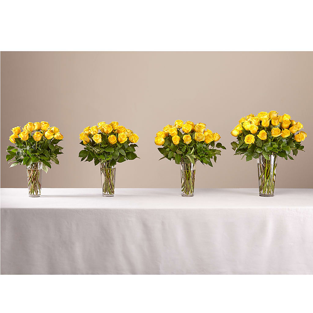 Long Stem Yellow Rose Bouquet – Maison Des Fleurs Blossome Inc, Lachine PQ