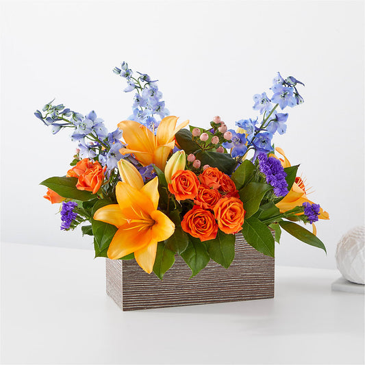 Radiant Citrus Box Bouquet –  Maison Des Fleur Blossome, Laval PQ