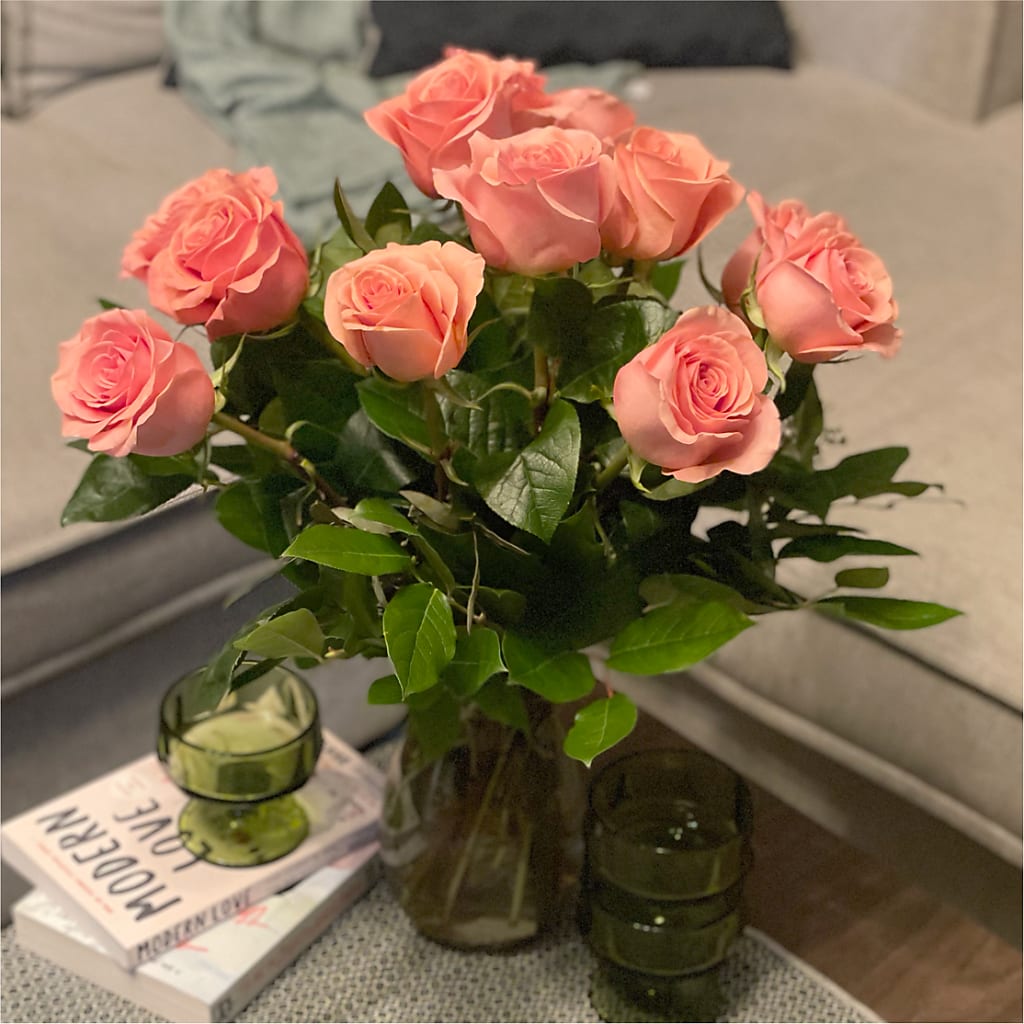Long Stem Pink Rose Bouquet –  Maison Des Fleurs Blossome Inc, Lachine PQ
