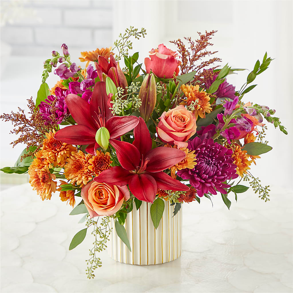 Burgundy Landscape Bouquet –  Maison Des Fleurs Blossome Inc, Lachine PQ