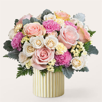 Blissful Moments Bouquet with Ivory Vase – MAISON DES FLEUR BLOSSOME, Laval PQ