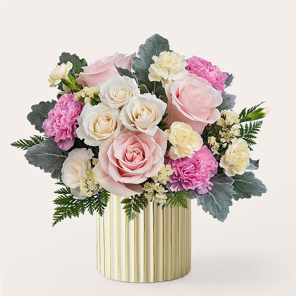 Blissful Moments Bouquet with Ivory Vase – MAISON DES FLEUR BLOSSOME, Laval PQ