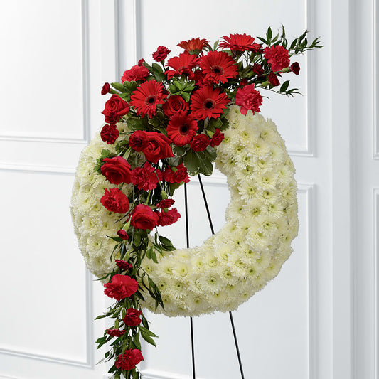 Graceful Tribute Wreath –  Maison Des Fleur Blossome, Laval PQ