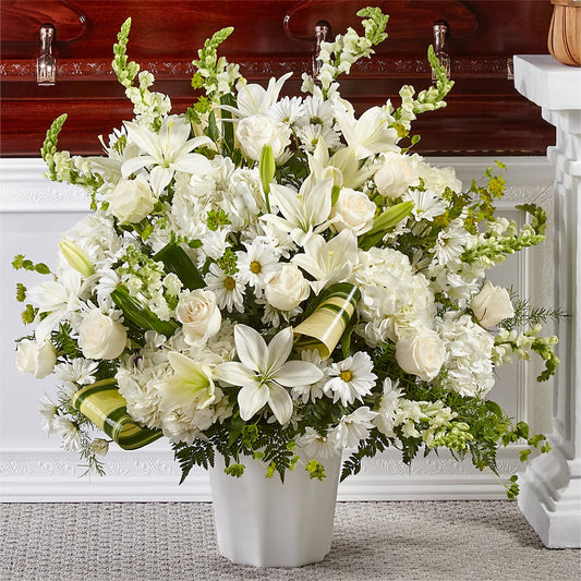 Thoughts of Tranquility Floor Basket –  Maison Des Fleur Blossome, Laval PQ