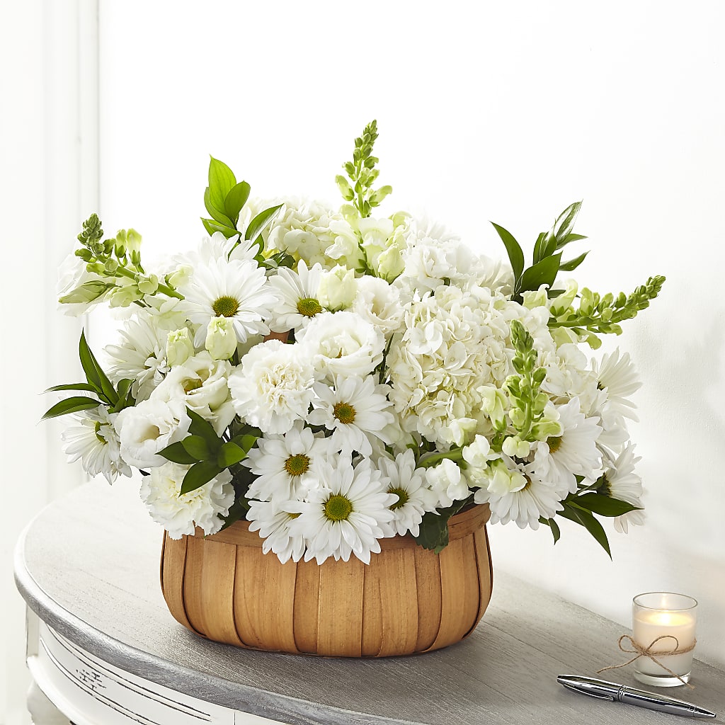 Pure Ivory Basket – MAISON DES FLEUR BLOSSOME, Laval PQ