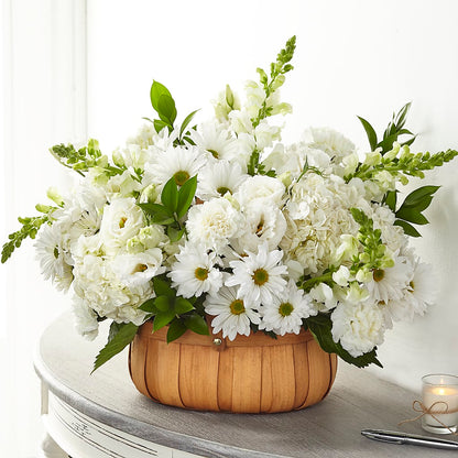 Pure Ivory Basket – MAISON DES FLEUR BLOSSOME, Laval PQ
