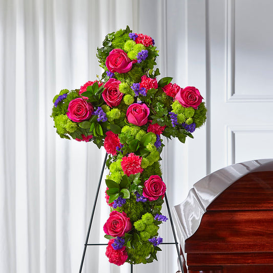 Tribute Rose Floral Cross –  Maison Des Fleur Blossome, Laval PQ