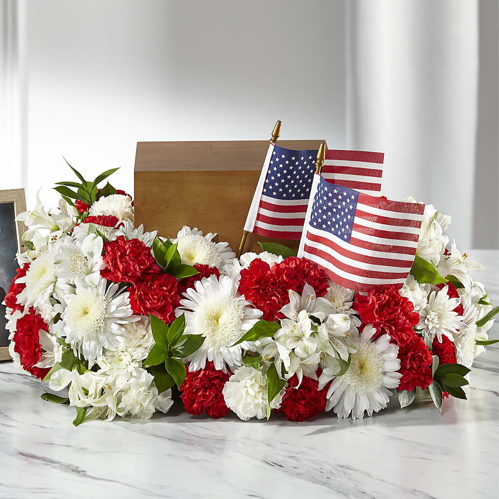 Spirit of Patriotism Cremation Adornment –  Maison Des Fleur Blossome, Laval PQ
