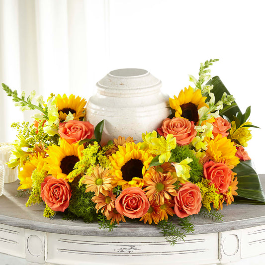 Faithful Sunflower Cremation Adornment –  Maison Des Fleur Blossome, Laval PQ