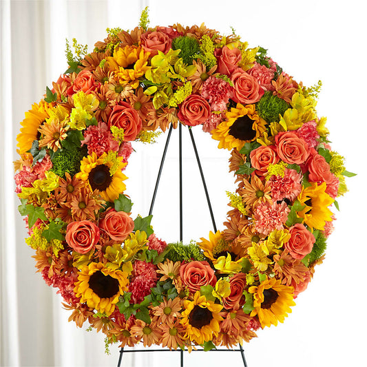 Autumnal Memories Wreath (Standard) –  Maison Des Fleur Blossome, Laval PQ