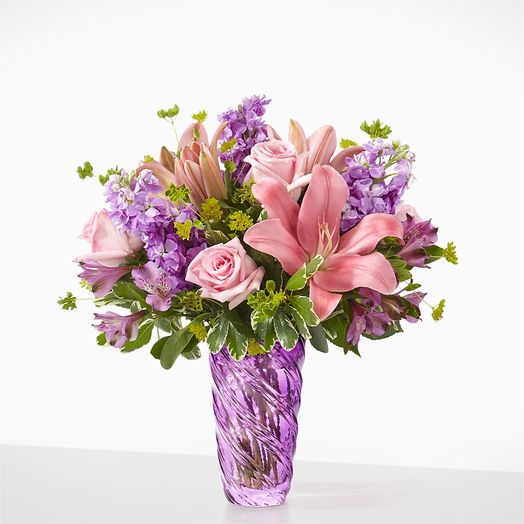 Precious Petals Bouquet with Luxe Swirl Vase – MAISON DES FLEUR BLOSSOME, Laval PQ