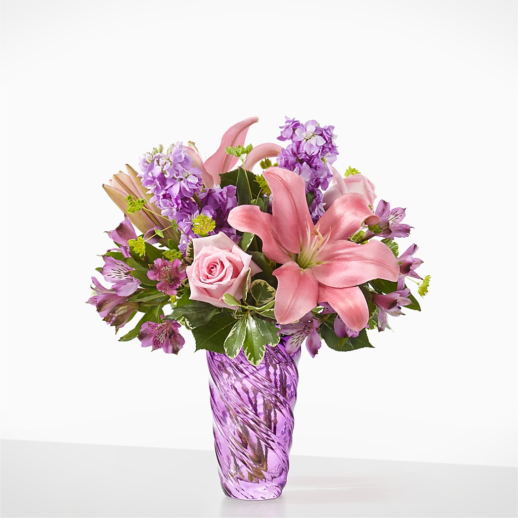 Precious Petals Bouquet with Luxe Swirl Vase – MAISON DES FLEUR BLOSSOME, Laval PQ