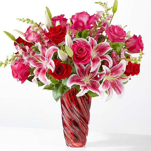 Always You Bouquet with Luxe Swirl Vase –  Maison Des Fleur Blossome, Laval PQ