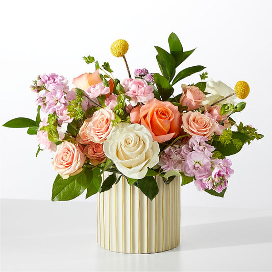 French Market Bouquet with Ivory Vase –  Maison Des Fleur Blossome, Laval PQ
