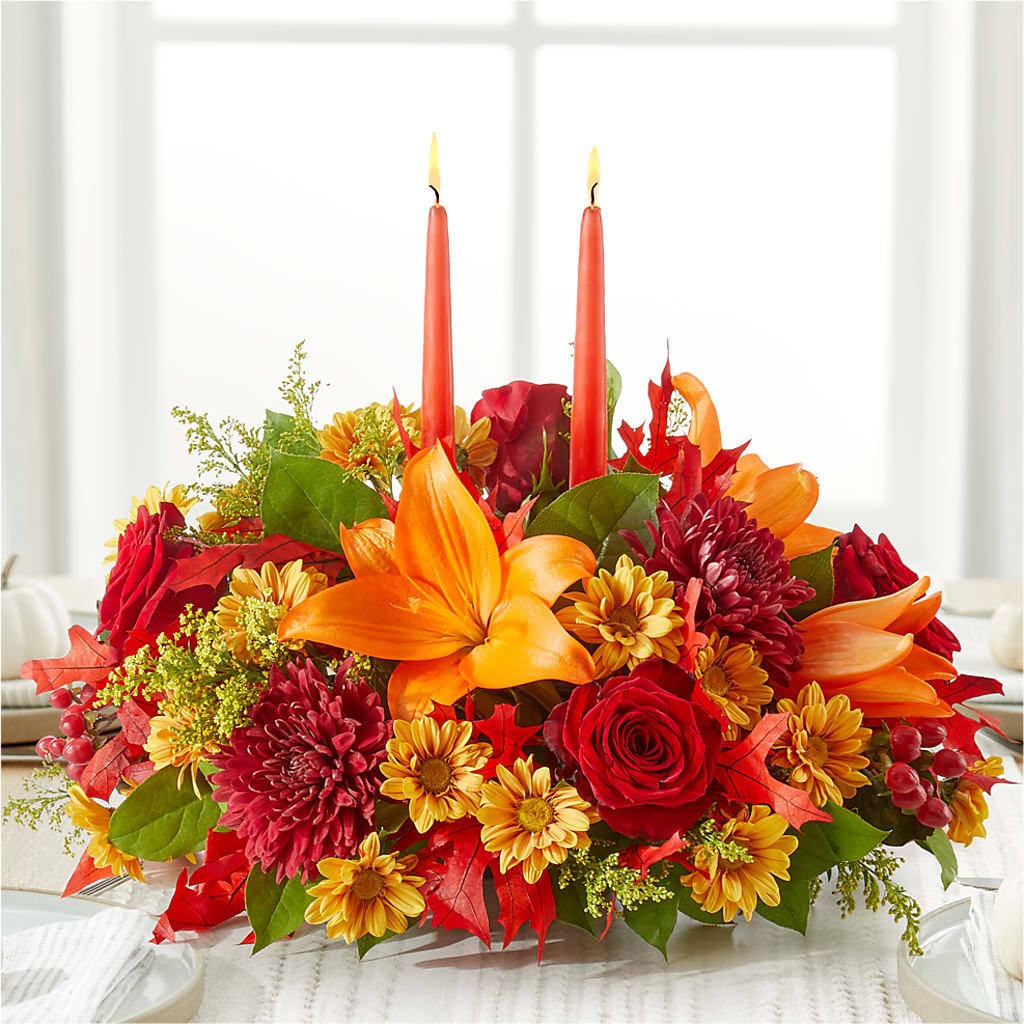 Autumn's Embrace Centerpiece –  Maison Des Fleurs Blossome Inc, Lachine PQ