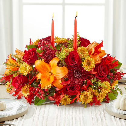 Autumn's Embrace Centerpiece –  Maison Des Fleurs Blossome Inc, Lachine PQ