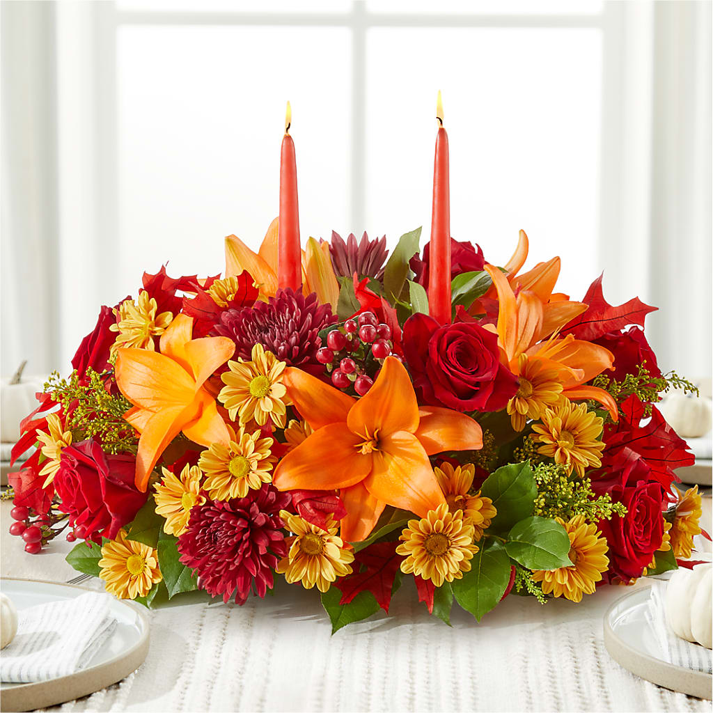Autumn's Embrace Centerpiece –  Maison Des Fleurs Blossome Inc, Lachine PQ