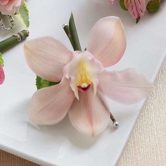 Pink Cymbidium Boutonniere –  Maison Des Fleur Blossome, Laval PQ