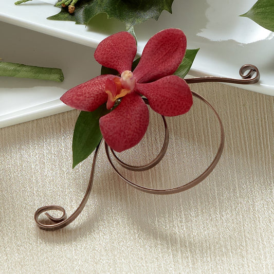 Red Mokara Boutonniere –  Maison Des Fleur Blossome, Laval PQ